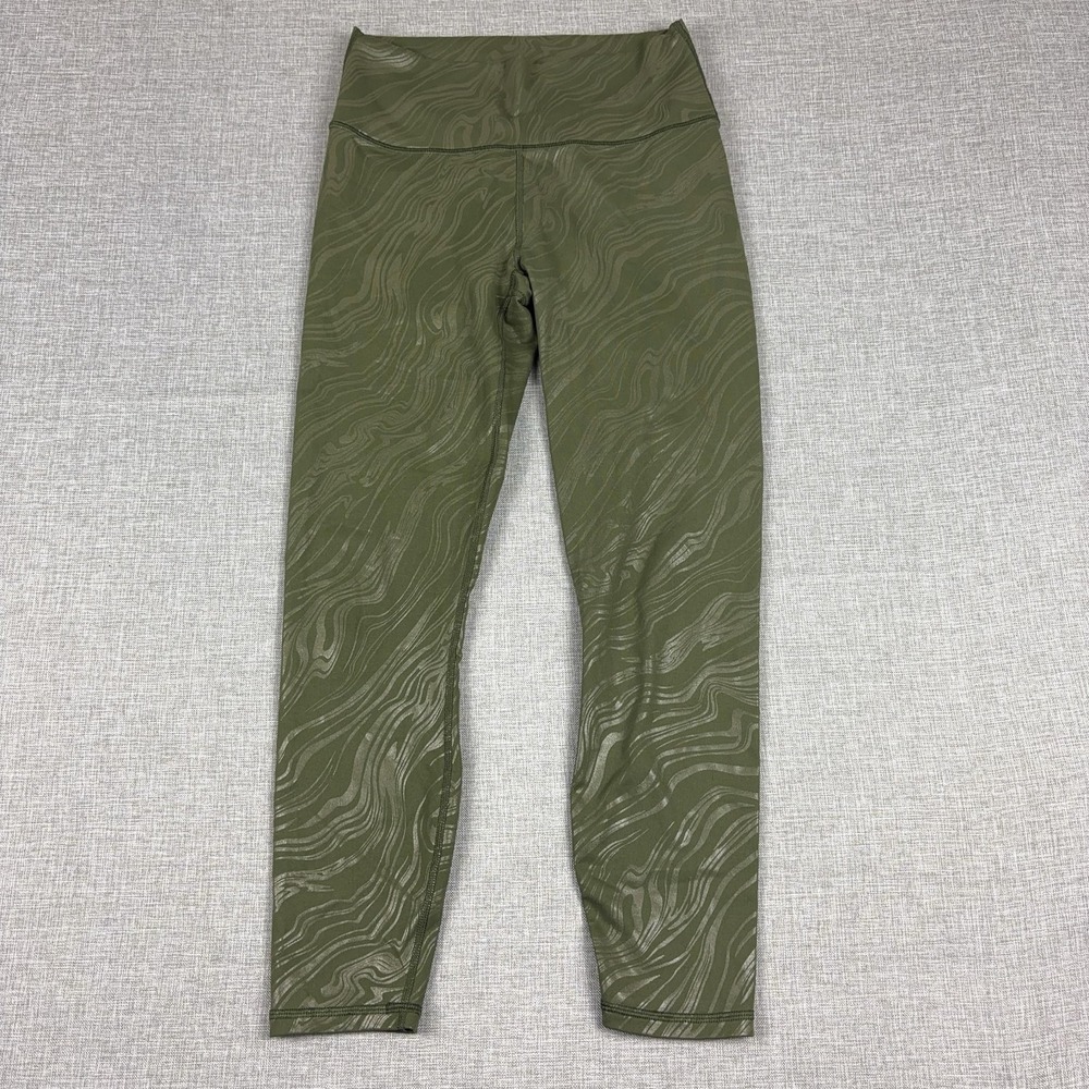 Fabletics Leggings Womens XS Green Ankle PowerHold Yoga Gym Pants Compression